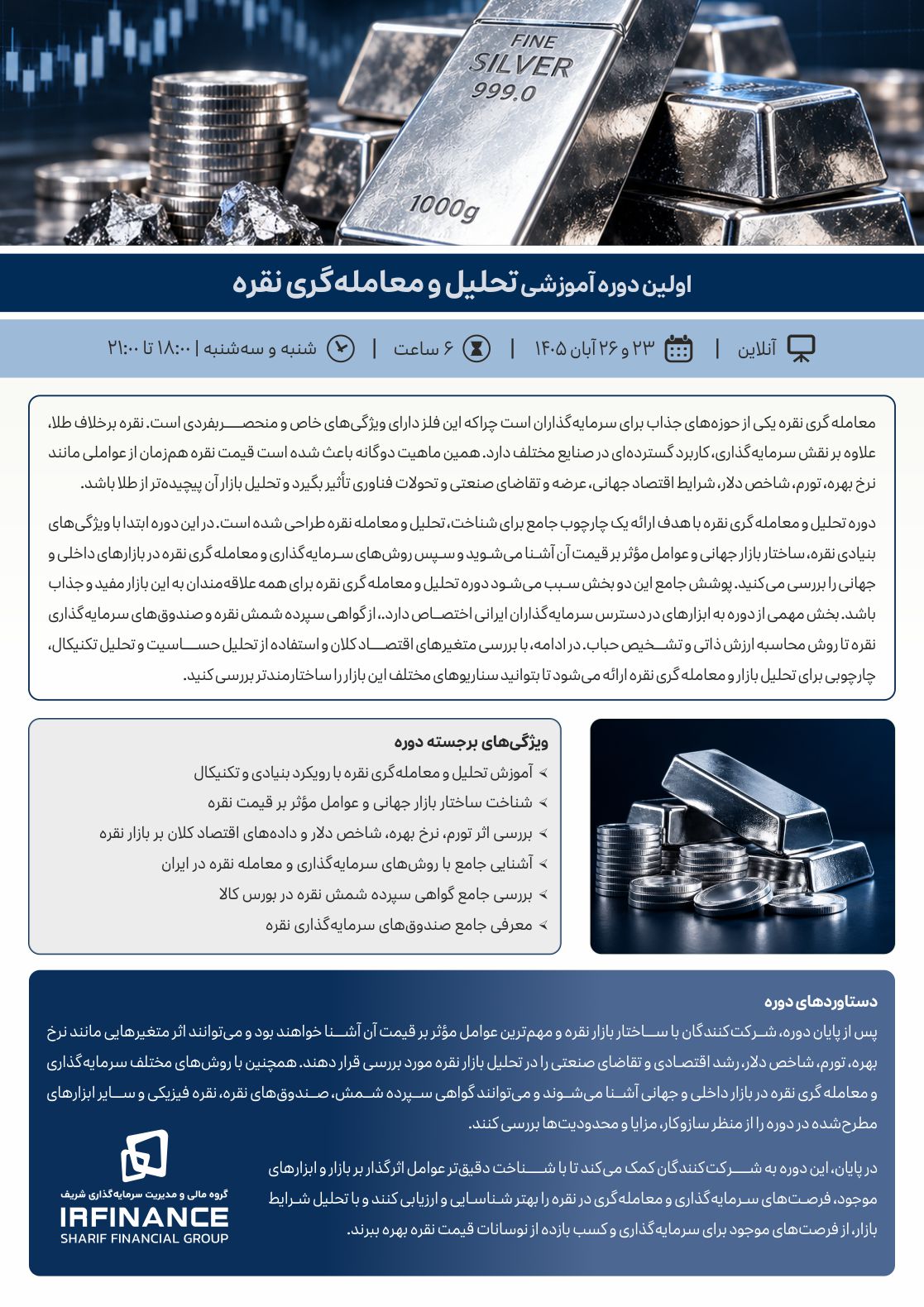 معامله گری نقره | گروه مالی شریف | تحلیلگری نقره | تحلیل بازار نقره